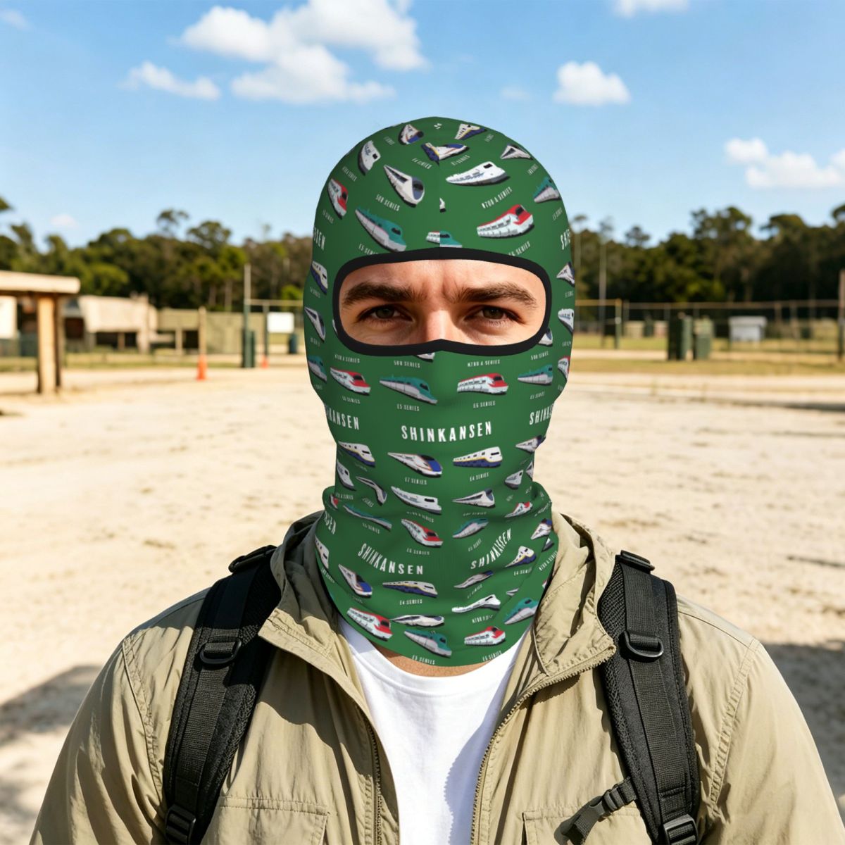 Fishing Mask Sun Protection - 日本の新幹線アートワーク、バラクラバ、フルフェイスマスク、日焼け止めネックゲイター、バイク、釣り、アウトドア用
