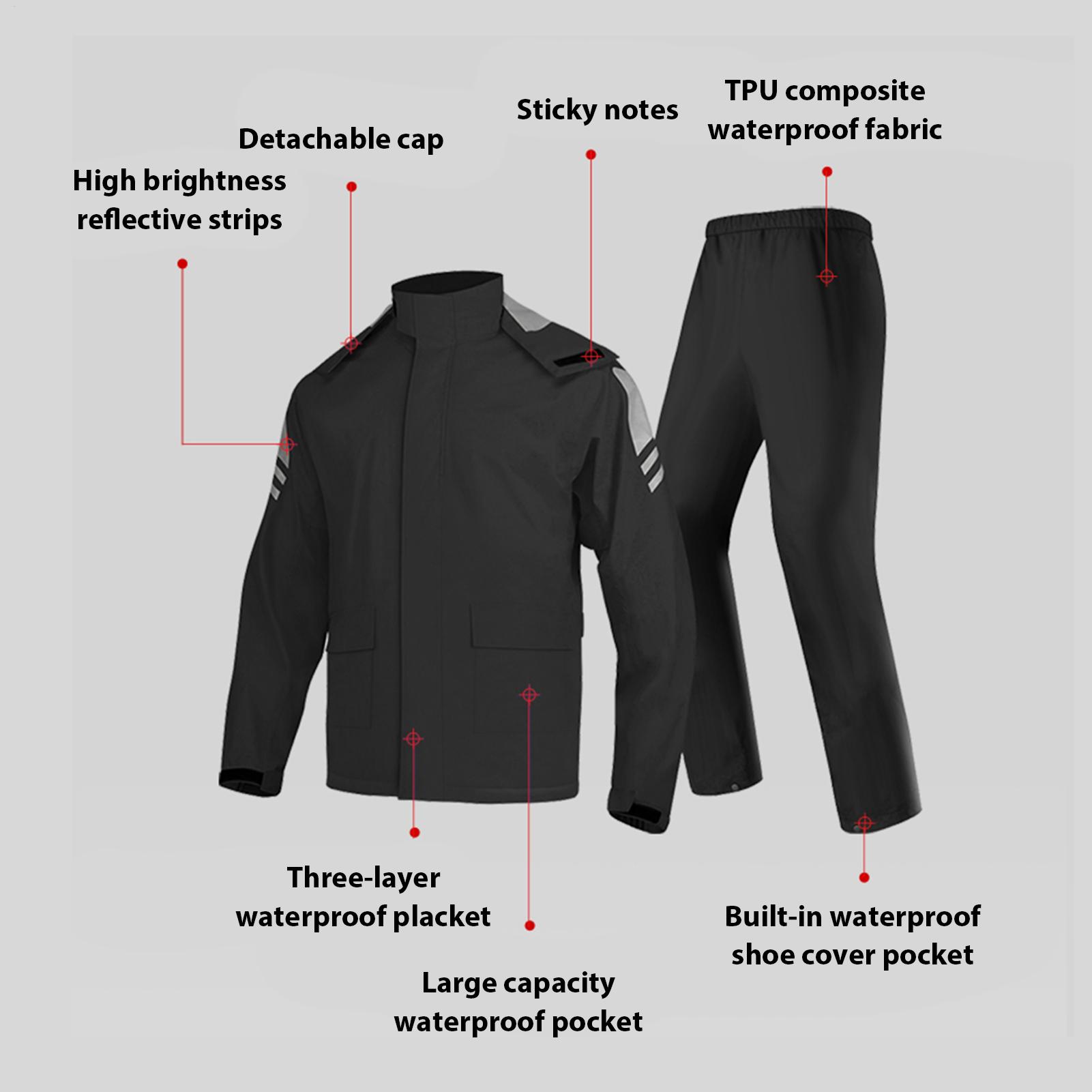 防水レインスーツ男性用通気性保護レインジャケットレインウェア - Fishing Rain Suit のレビューと価格