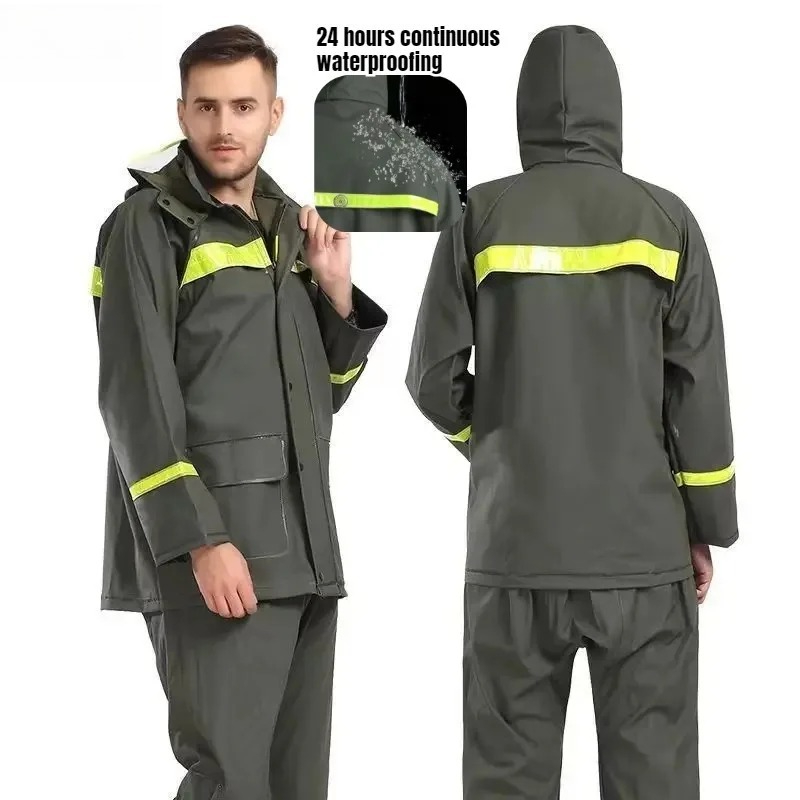 乗馬用レインコートとレインパンツスーツ、分割式サイクリング、 - Fishing Rain Suit のレビューと価格