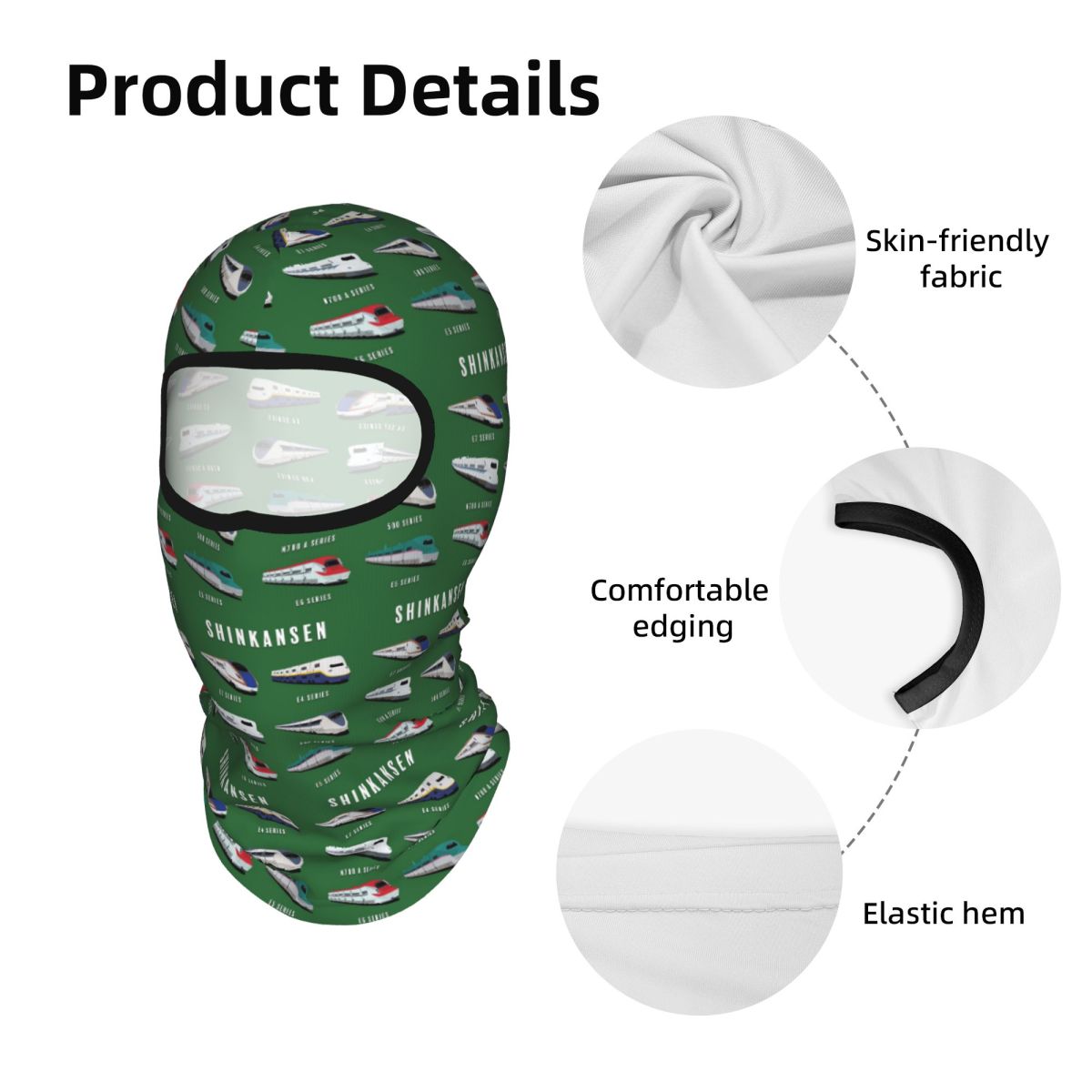 日本の新幹線アートワーク、バラクラバ、フルフェイスマスク、日 - Fishing Mask Sun Protection のレビューと価格