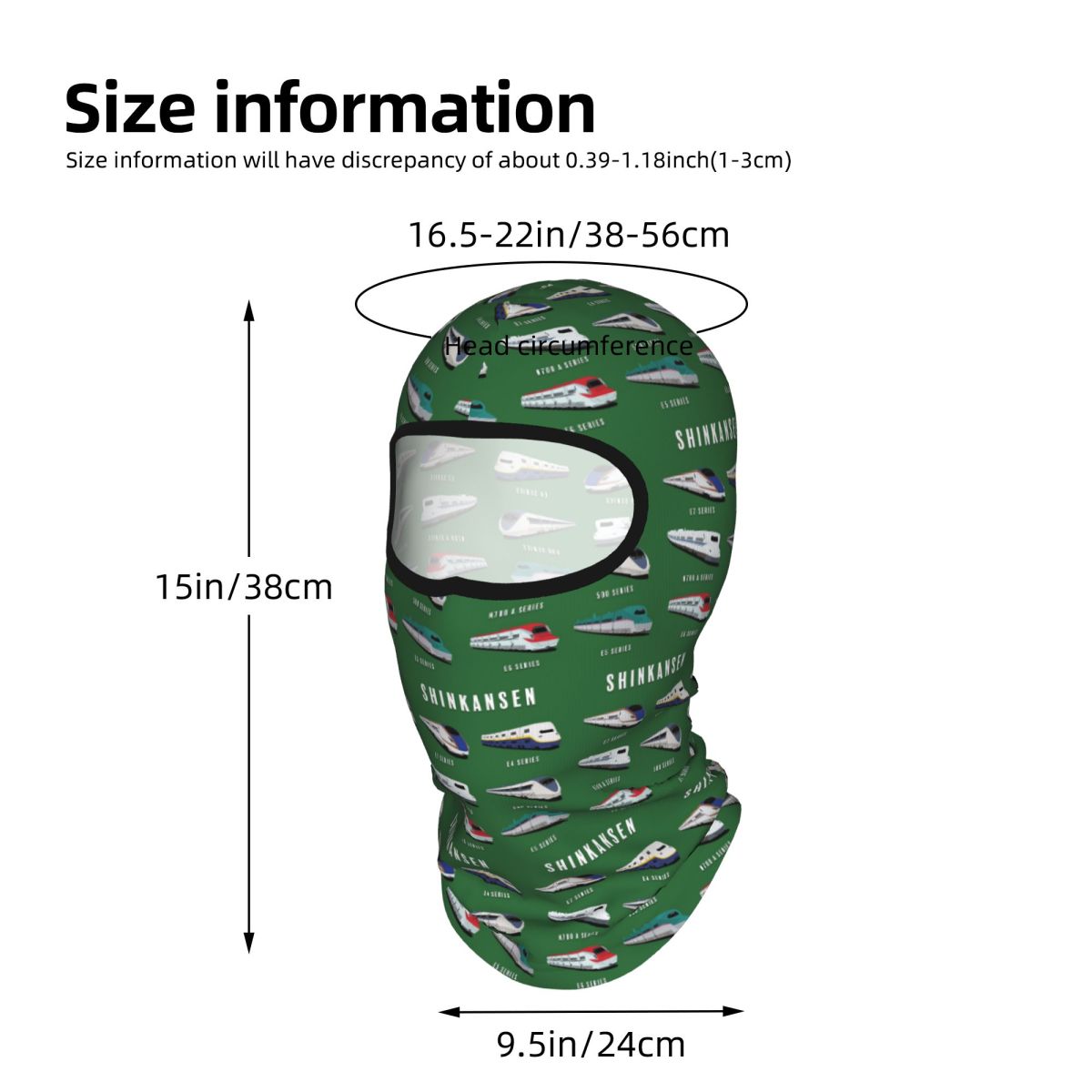 日本の新幹線アートワーク、バラクラバ、フルフェイスマスク、日 - Fishing Mask Sun Protection のレビューと価格
